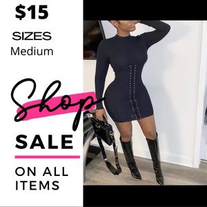 Black Corset Mini Dress